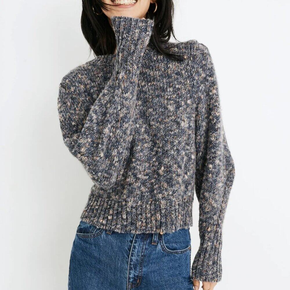 Madewell Pleat-Shoulder Pullover Sweater